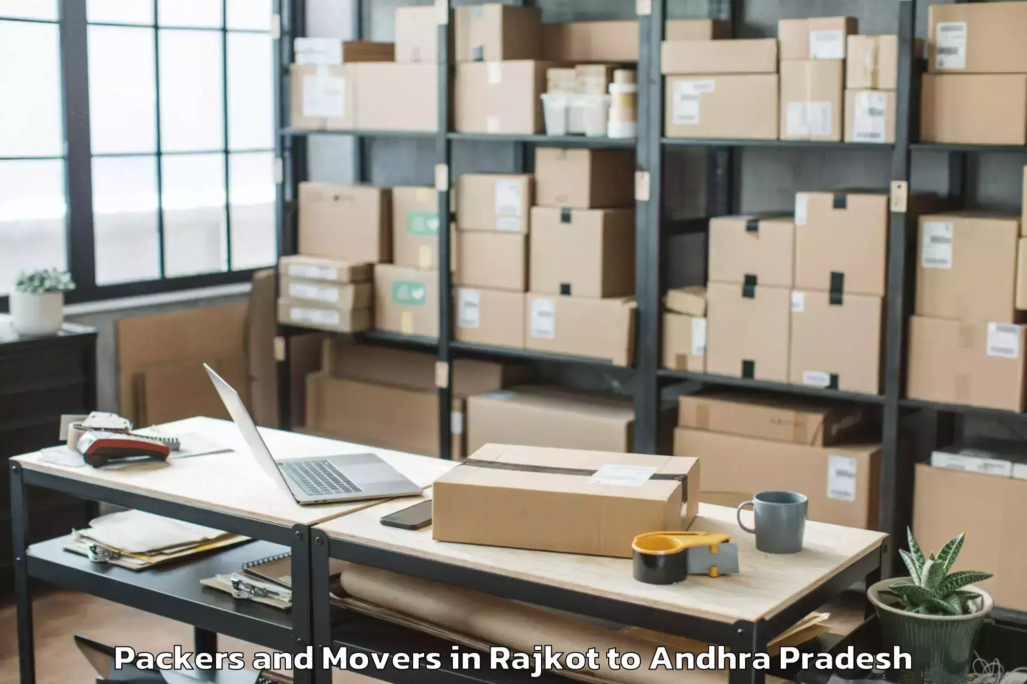 Leading Rajkot to Hanumathunipadu Packers And Movers Provider